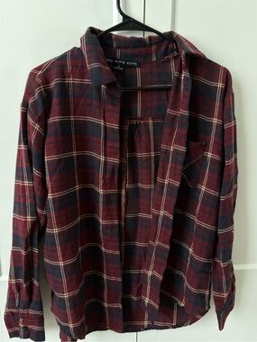 HYFVE Burgundy and Navy Blue Flannel